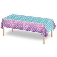 Mermaid Tablecloth Disposable Party Decoration for Birthdays Christmas