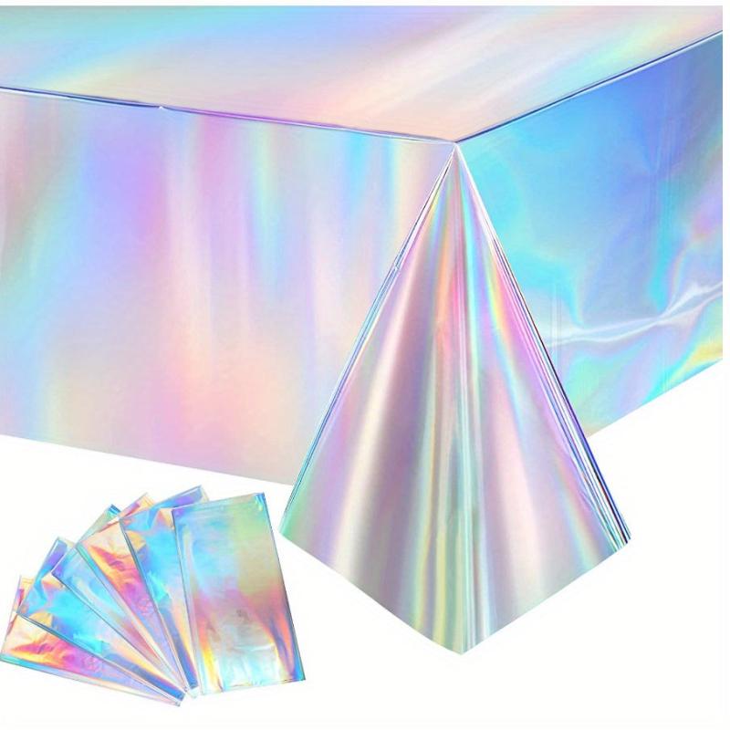Iridescent Plastic Tablecloths 137 X 274 Laser Table Covers