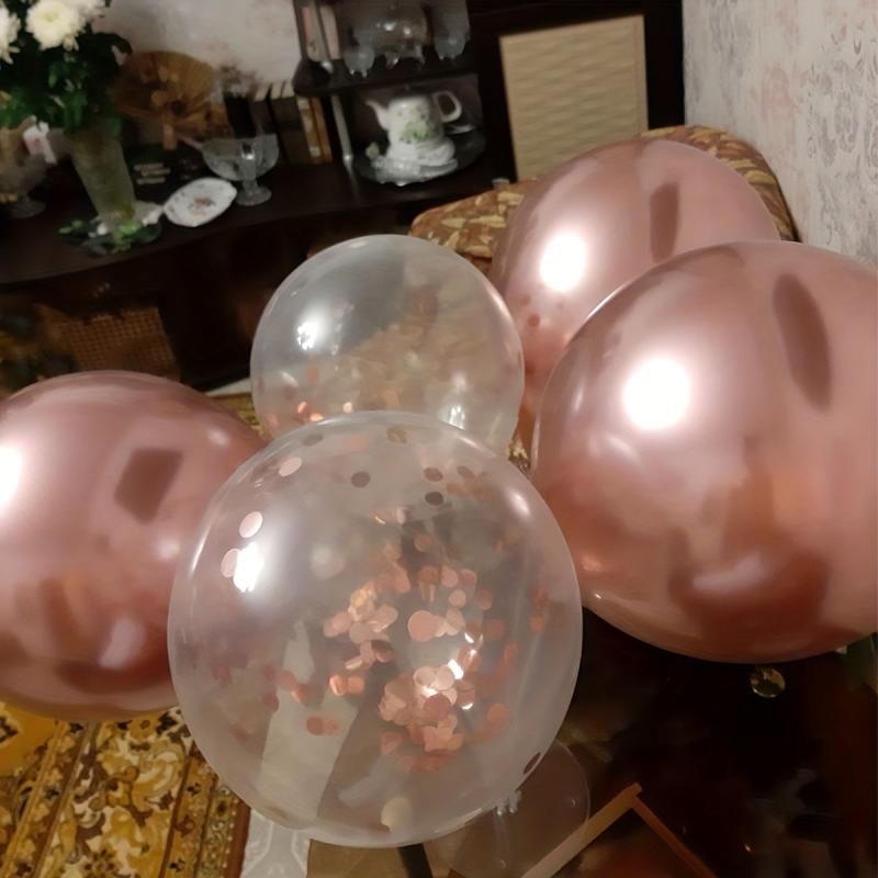 24pc Rose Golden Number 1 Balloons Baby Girl 1st Birthday Decor