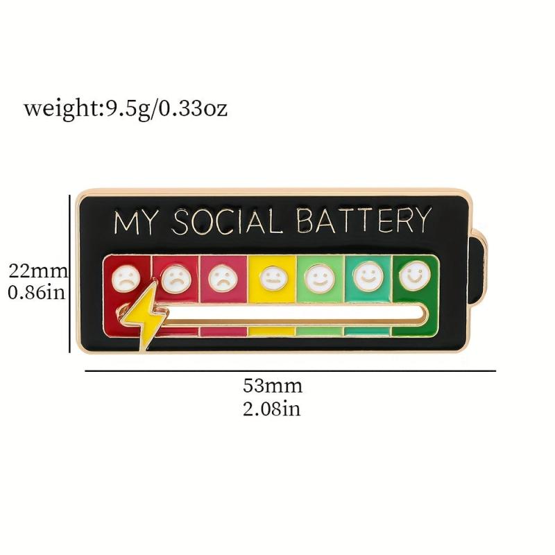 7-Day Mood Tracker Brooch - Perfect Gift for Introverts