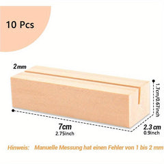 10pcs Wood Place Card Holders Table Number Holder Stands Name Card Holder