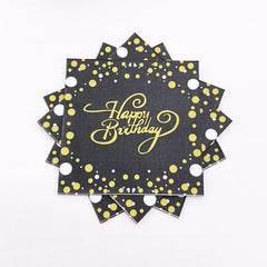 20pcs Happy Birthday Star Polka Dot Disposable Napkin Scene Decor Room Decor