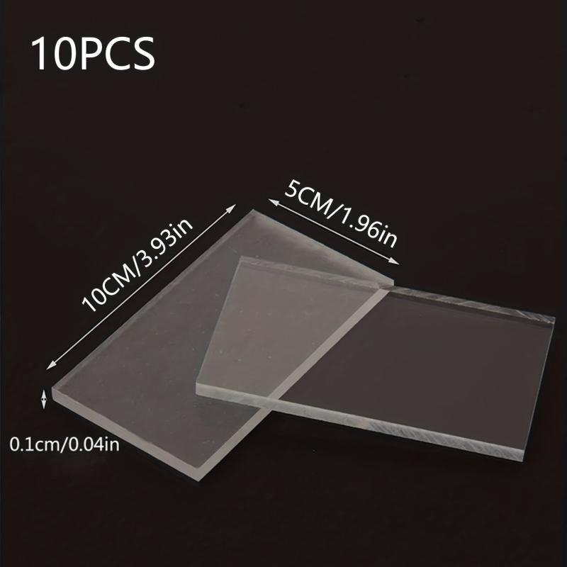 10pcs Acrylic Wedding Table Cards Rectangular Blank Name Card