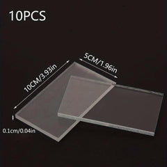 10pcs Acrylic Wedding Table Cards Rectangular Blank Name Card