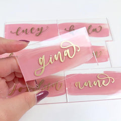 10pcs Acrylic Wedding Table Cards Rectangular Blank Name Card