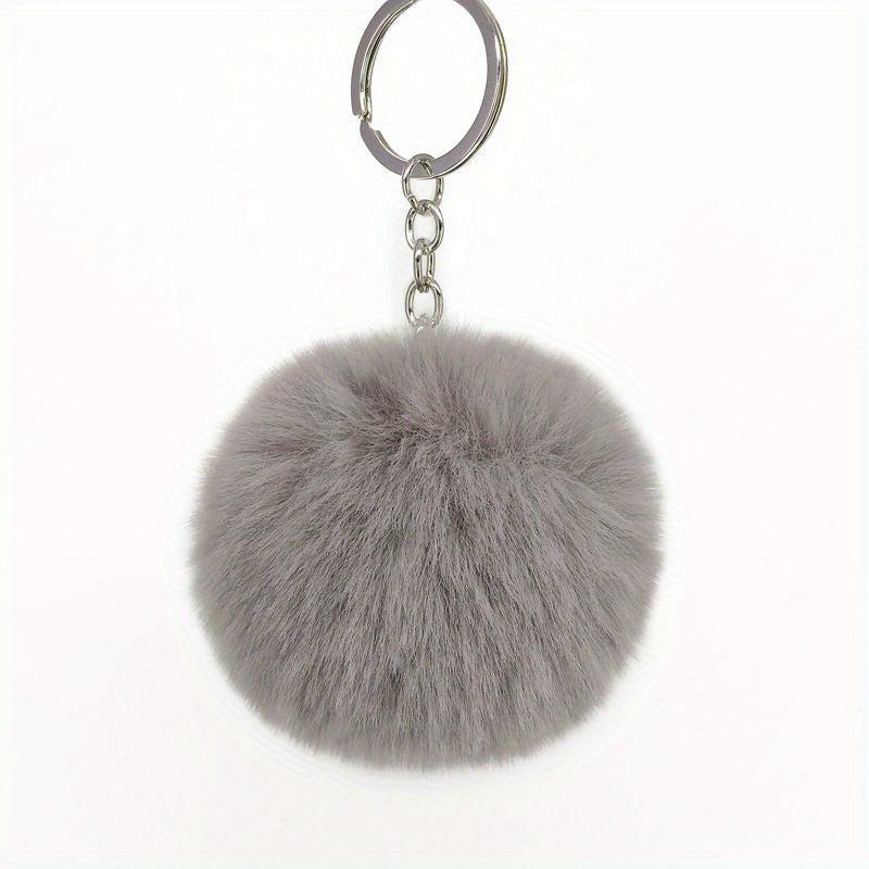 Fluffy Rabbit Fur Ball Key Chain Autumn Winter Furry Accessories