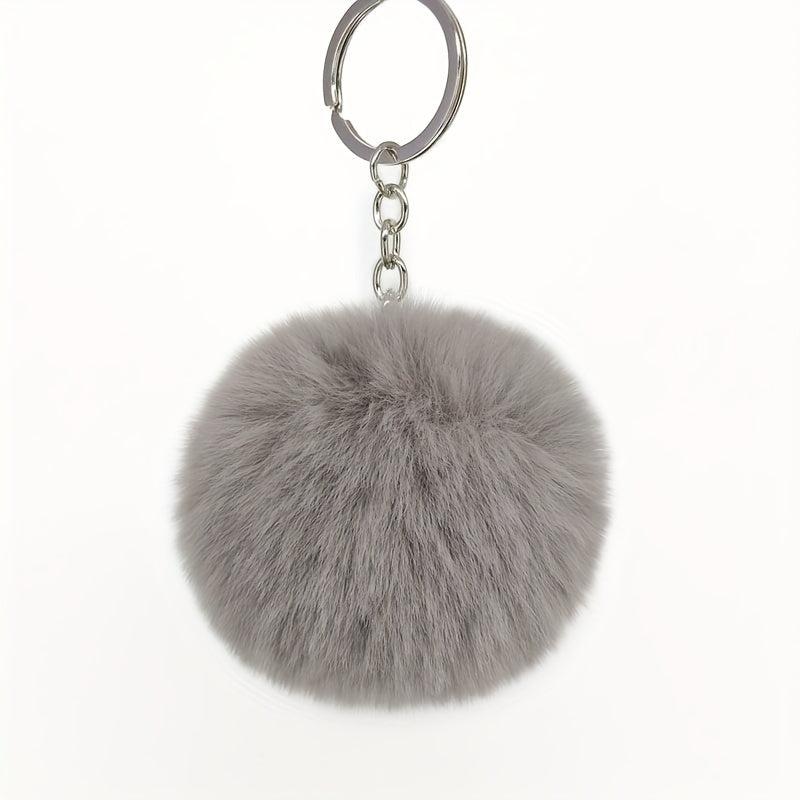 Fluffy Rabbit Fur Ball Key Chain Autumn Winter Furry Accessories
