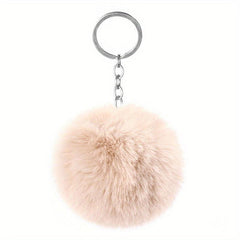 Fluffy Rabbit Fur Ball Key Chain Autumn Winter Furry Accessories