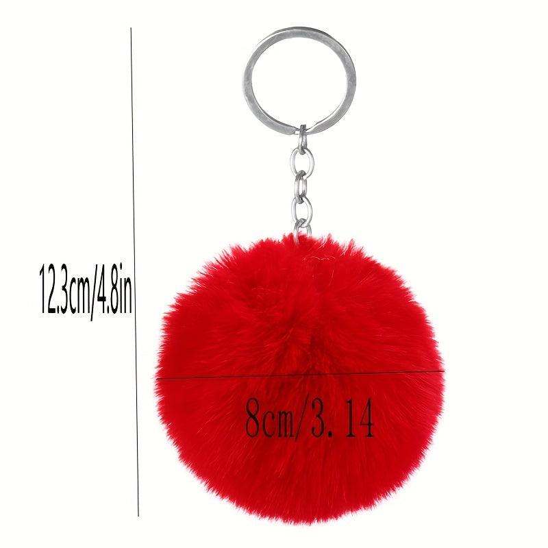 Fluffy Rabbit Fur Ball Key Chain Autumn Winter Furry Accessories