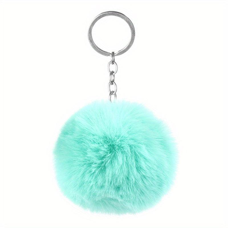 Fluffy Rabbit Fur Ball Key Chain Autumn Winter Furry Accessories