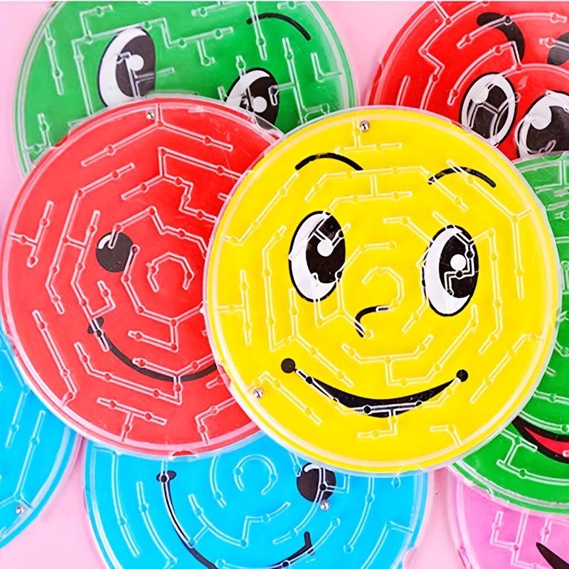 12pcs Round Smiling Face Beads Maze Toy Birthday Party Gift Christmas Prizes