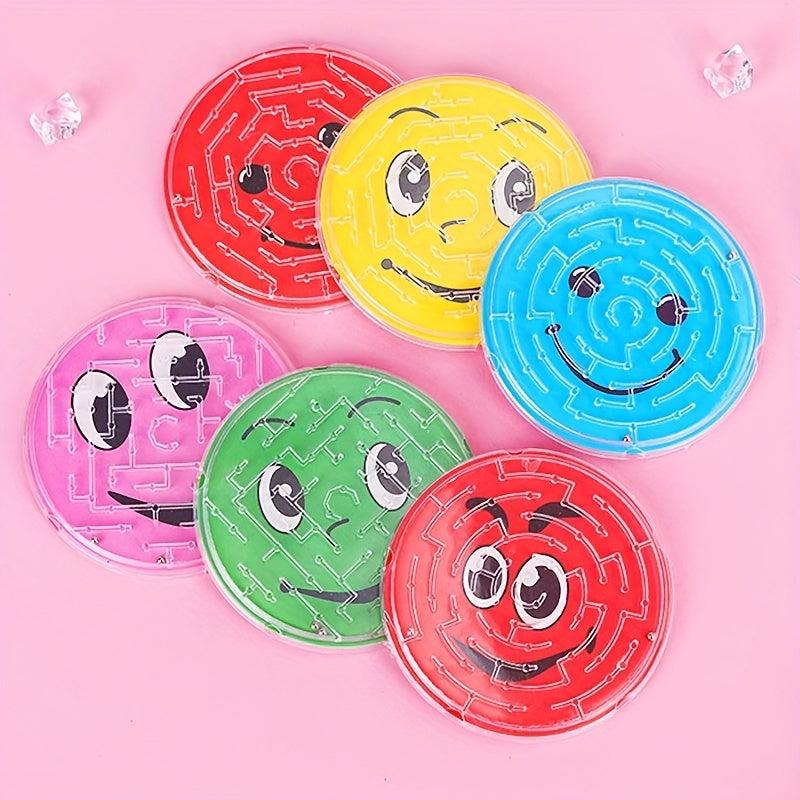 12pcs Round Smiling Face Beads Maze Toy Birthday Party Gift Christmas Prizes