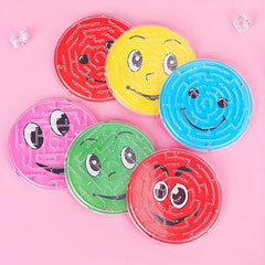 12pcs Round Smiling Face Beads Maze Toy Birthday Party Gift Christmas Prizes