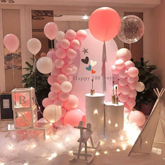 50pcs Light Pink Balloons 12 Garland Arch Kit For CowGirls 16th Birthday