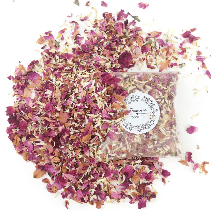 8 Packs Natural Wedding Confetti Dried Flowers Rose Petals Bridal Shower Decor