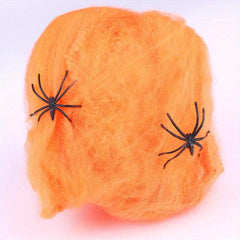 Halloween Spider Set - 2 Spiders & Web Decor