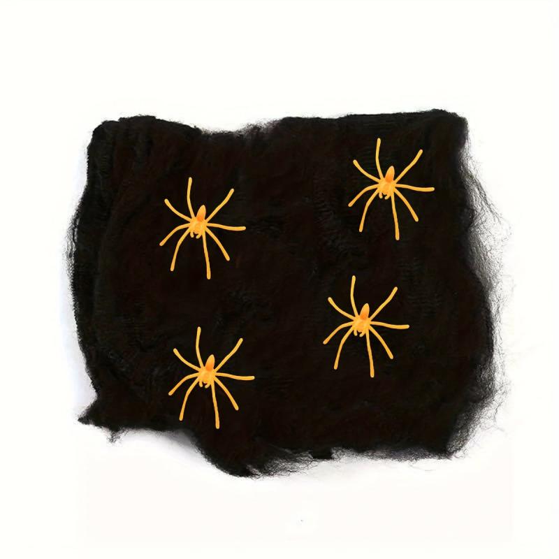 Halloween Spider Set - 2 Spiders & Web Decor