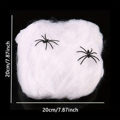 Halloween Spider Set - 2 Spiders & Web Decor
