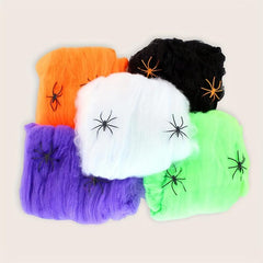 Halloween Spider Set - 2 Spiders & Web Decor