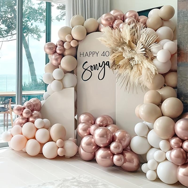 137pcs Nude Blush Balloon Garland Kit for Events