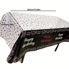 1pc Disposable Tablecloth Waterproof Reusable Tablecloth Birthday Party Decor