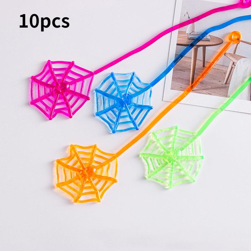 10pcs Sticky Spider Wall Climbing Novelty Toys Birthday Halloween Party Favors