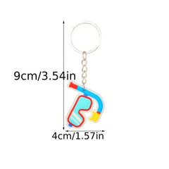 Hawaii PVC Key Chain Summer Beach Key Chain Car Gift Pendant Keyring