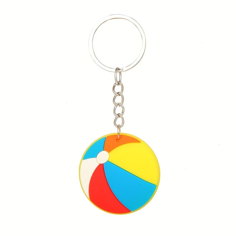 Hawaii PVC Key Chain Summer Beach Key Chain Car Gift Pendant Keyring