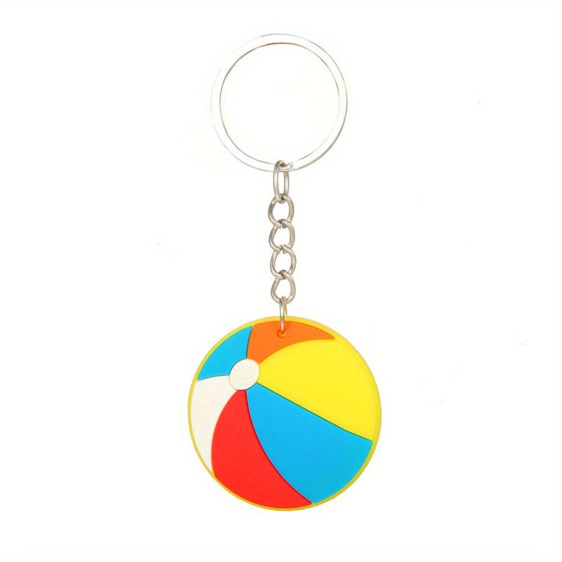 Hawaii PVC Key Chain Summer Beach Key Chain Car Gift Pendant Keyring
