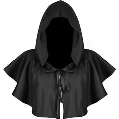 Medieval Cowl Hooded Cloak Halloween Grim Cowl Poncho Cosplay Costume