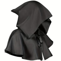 Medieval Cowl Hooded Cloak Halloween Grim Cowl Poncho Cosplay Costume
