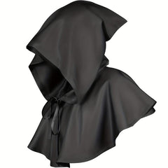 Medieval Cowl Hooded Cloak Halloween Grim Cowl Poncho Cosplay Costume