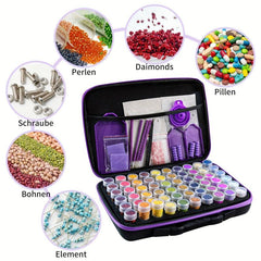 Diamond Painting Storage Case with 60 Slots Organizer for Beads Art Supplies