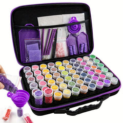 Diamond Painting Storage Case with 60 Slots Organizer for Beads Art Supplies