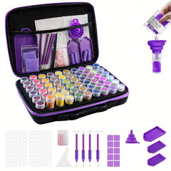 Diamond Painting Storage Case with 60 Slots Organizer for Beads Art Supplies