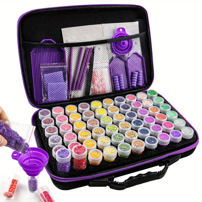 Diamond Painting Storage Case with 60 Slots Organizer for Beads Art Supplies