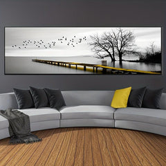 Industrial Style Bridge Scenery Canvas Painting Art for Home and Office Decor