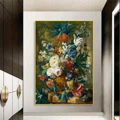 Classic Flowers in a Vase Art Canvas Print Home Wall Decor
