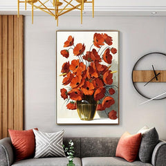 3pcs Frameless Abstract Flowers Wall Poster Canvas Painting