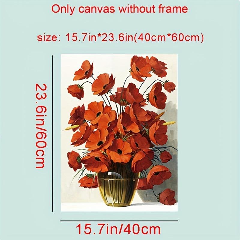 3pcs Frameless Abstract Flowers Wall Poster Canvas Painting