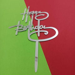 Happy Birthday Cake Topper Acrylic Insert for Baking Decorations