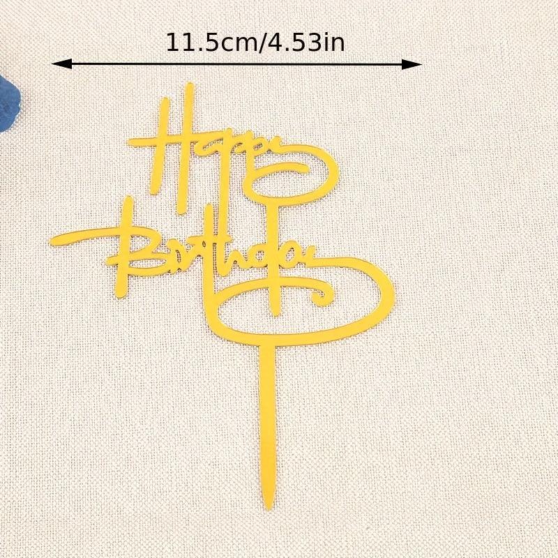 Happy Birthday Cake Topper Acrylic Insert for Baking Decorations