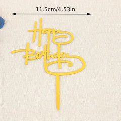 Happy Birthday Cake Topper Acrylic Insert for Baking Decorations