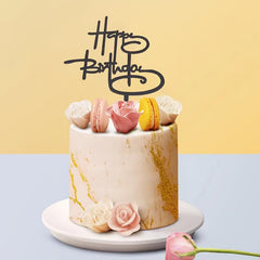 Happy Birthday Cake Topper Acrylic Insert for Baking Decorations