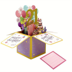3D Pop Up Birthday Card for Girls and Boys - Perfect Gift
