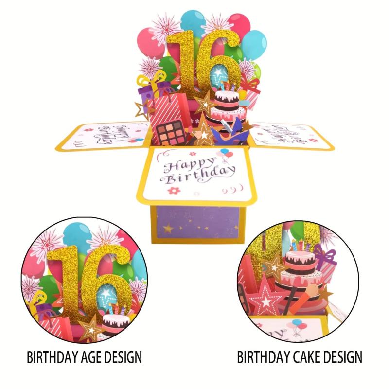 3D Pop Up Birthday Card for Girls and Boys - Perfect Gift