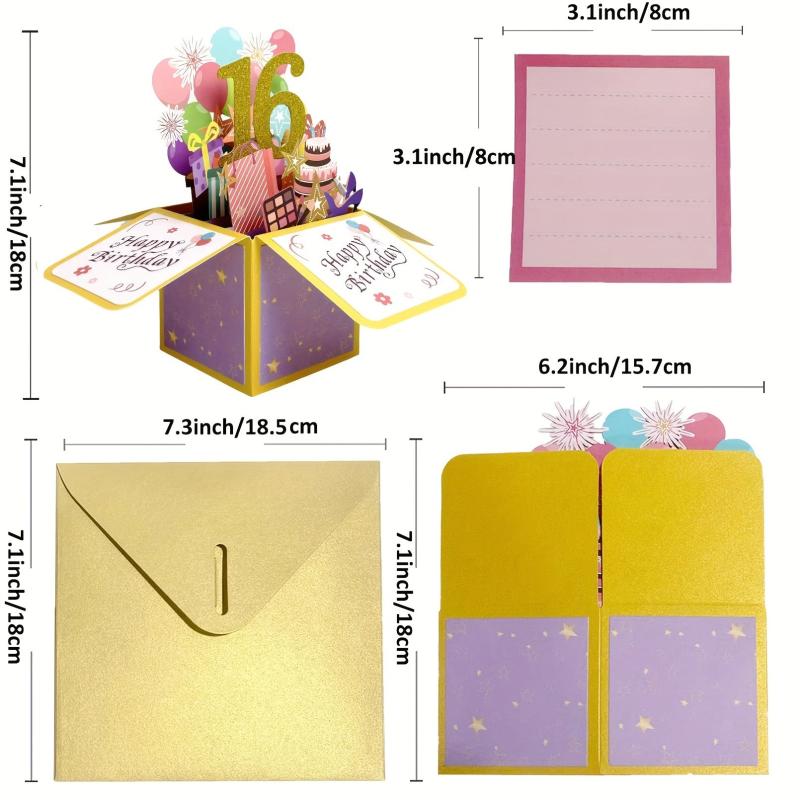 3D Pop Up Birthday Card for Girls and Boys - Perfect Gift