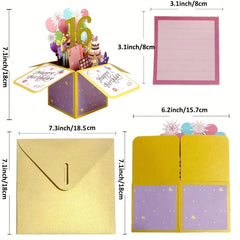 3D Pop Up Birthday Card for Girls and Boys - Perfect Gift