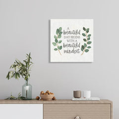Inspirational Slogan & Green Branches Print Art With Frame