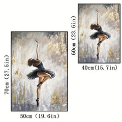 Ballerina Canvas Painting Abstract Girl Wall Art